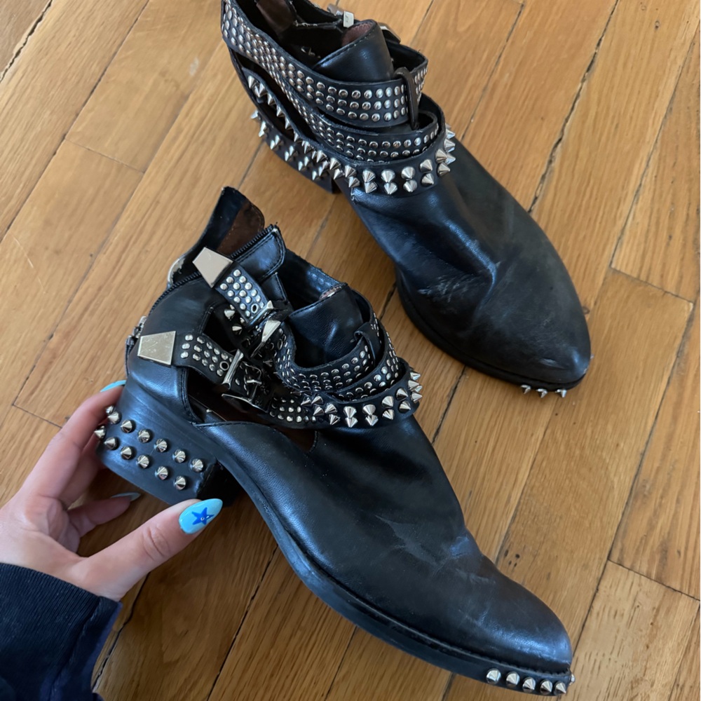 Studded Black Ankle Boots